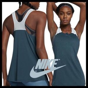 Nike Dri-Fit Space Blue Breathe Mesh Racerback Tank Top (S)